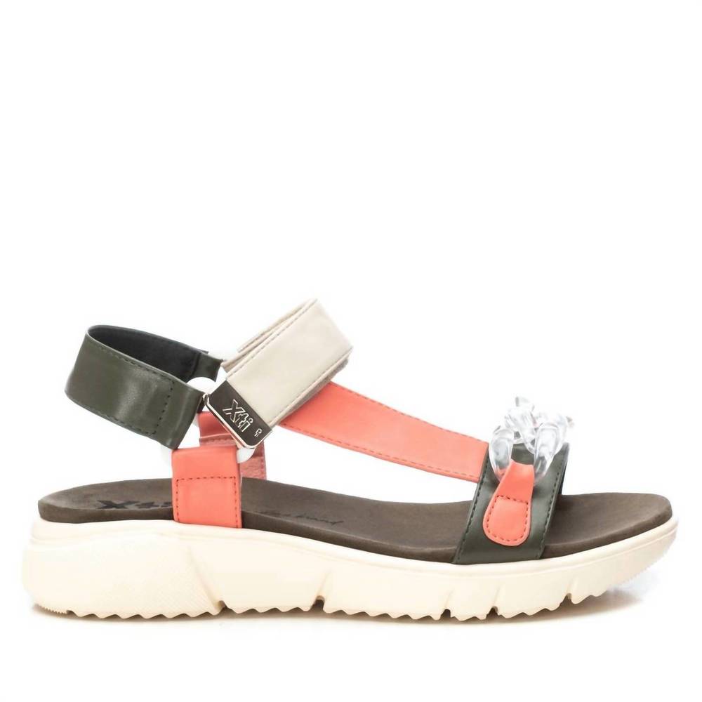 NEW XTI women's flat sandals in khaki
